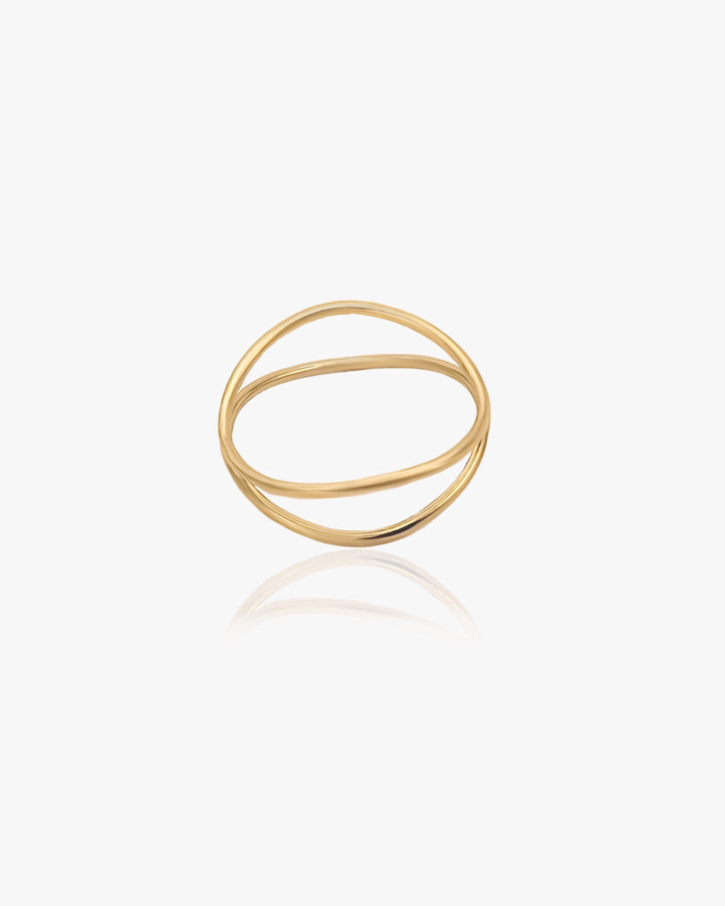 Double Wave Stacking Ring / Gold-Filled - Midori Jewelry Co.