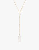 Elle Pearl Lariat Necklace / Gold-Filled - Midori Jewelry Co.