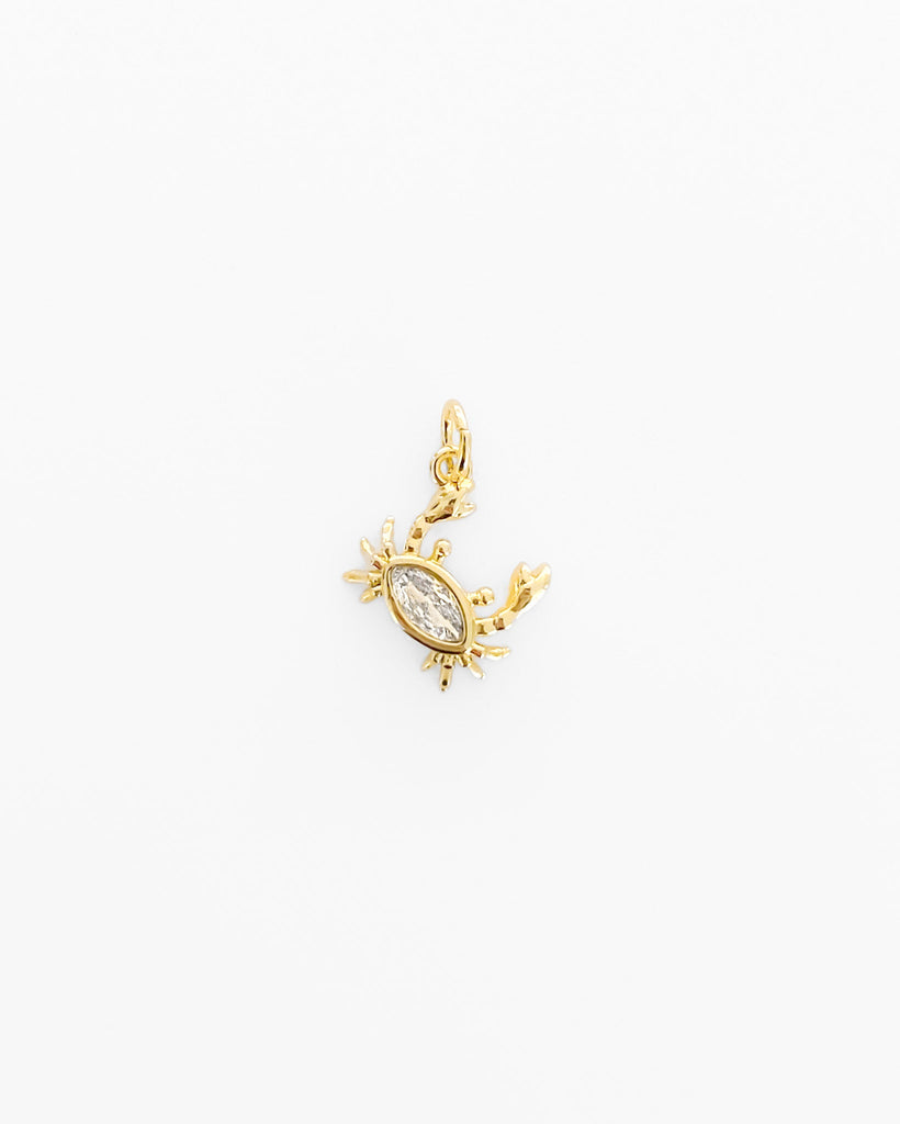 Embellished Crab Charm / Gold-Filled - Midori Jewelry Co.