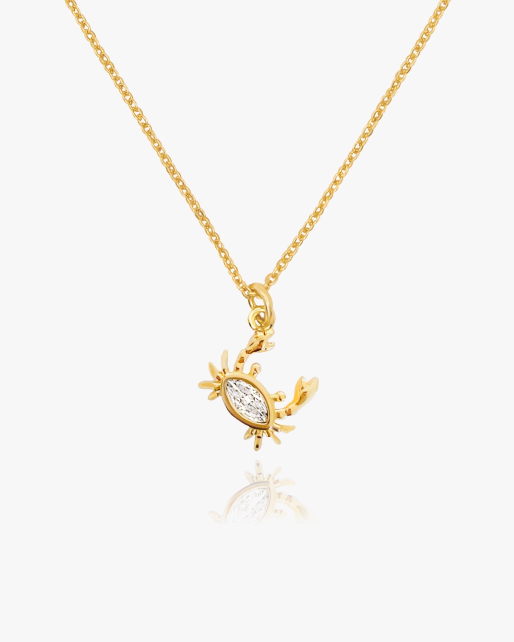 Crab Pendant 14k with pave' set Diamonds choice of White or Yellow gold -  Chesapeakejewelers