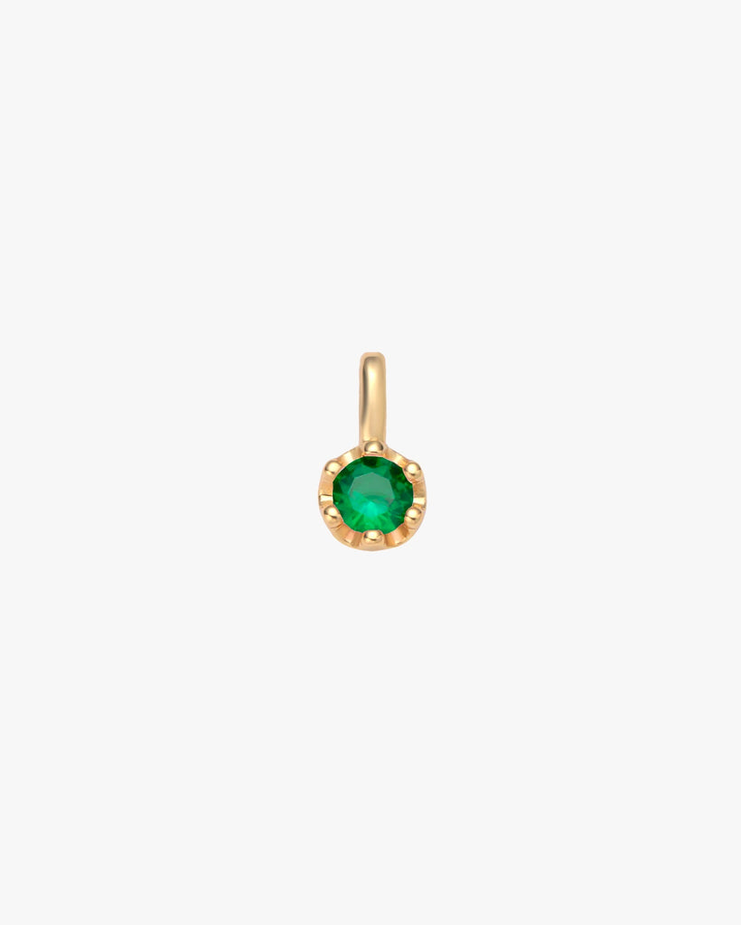 Emerald Solitaire Pendant / Gold-Filled - Midori Jewelry Co.