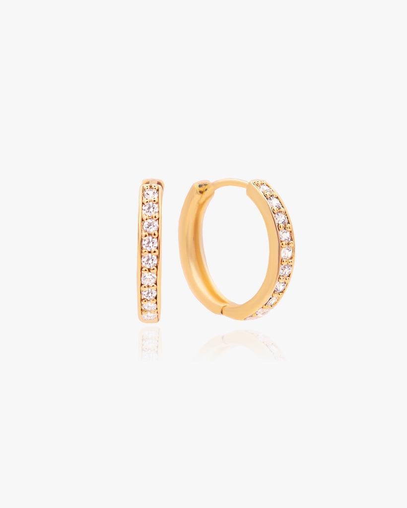 Emilie Pavé Hoops / Gold-Filled - Midori Jewelry Co.