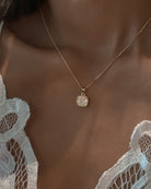 Emma Mother of Pearl Pendant Necklace / Gold-Filled - Midori Jewelry Co.