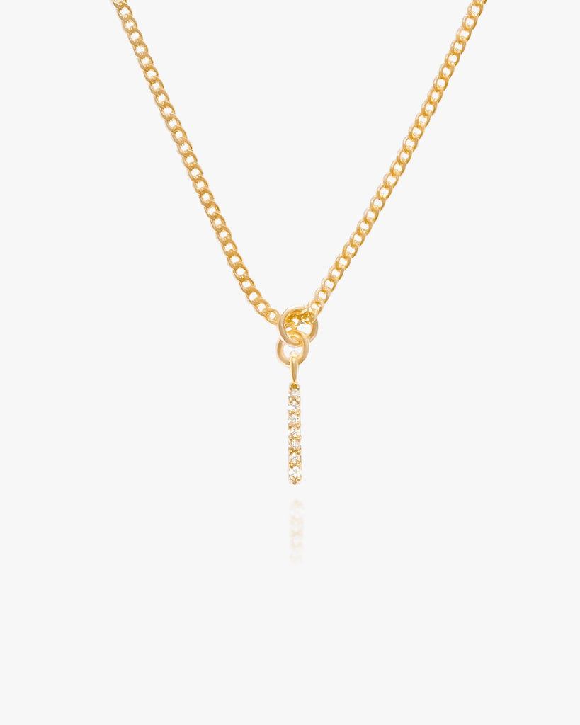 Esther Bar Charm Necklace / Gold-Filled - Midori Jewelry Co.