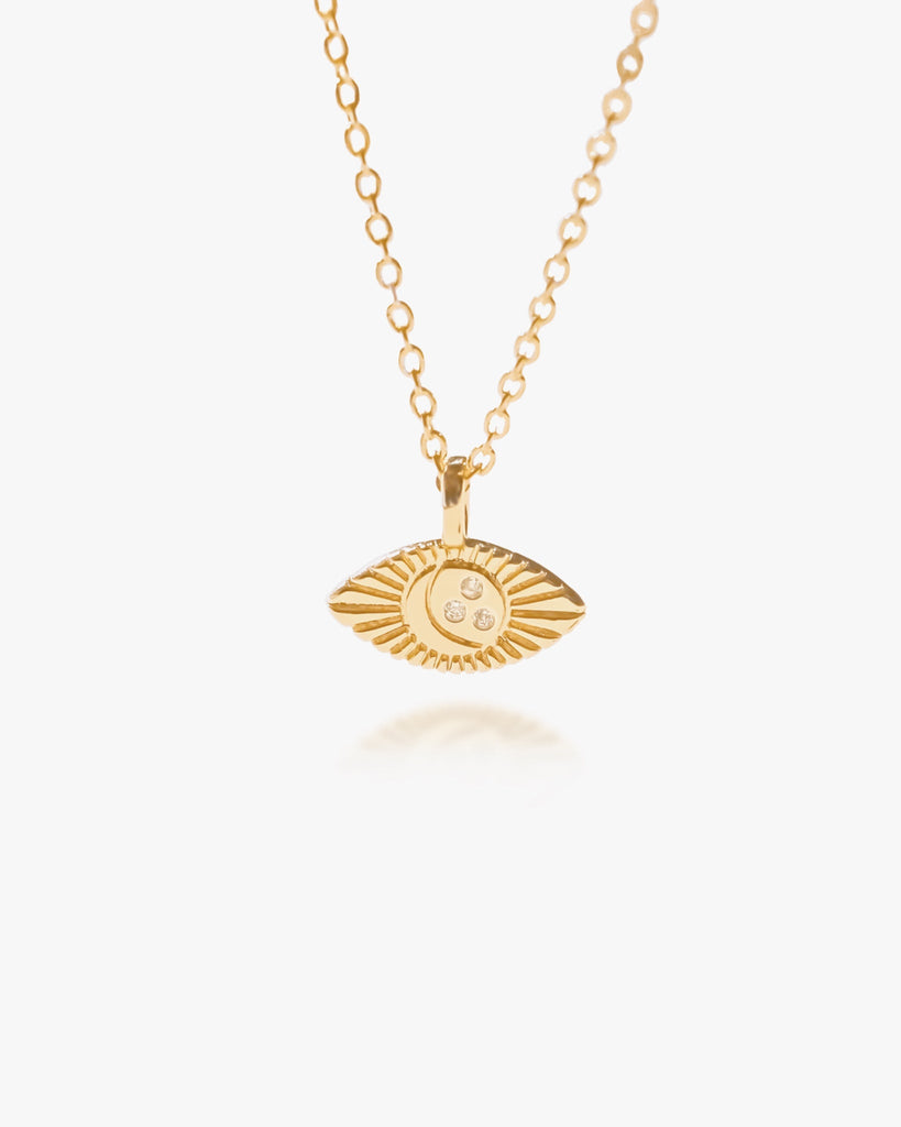 Evil Eye Celestial Necklace / Gold-Filled - Midori Jewelry Co.