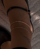 Figaro Chain Anklet / Gold-Filled - Midori Jewelry Co.