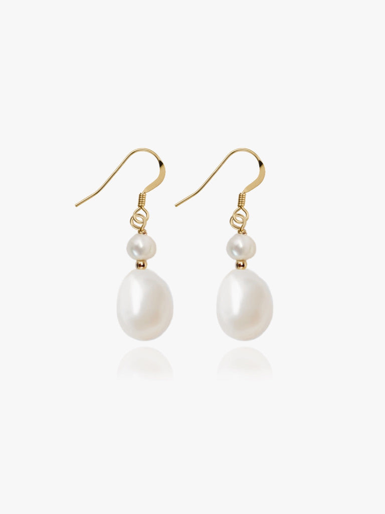 Freya Pearl Earrings / Gold-Filled - Midori Jewelry Co.
