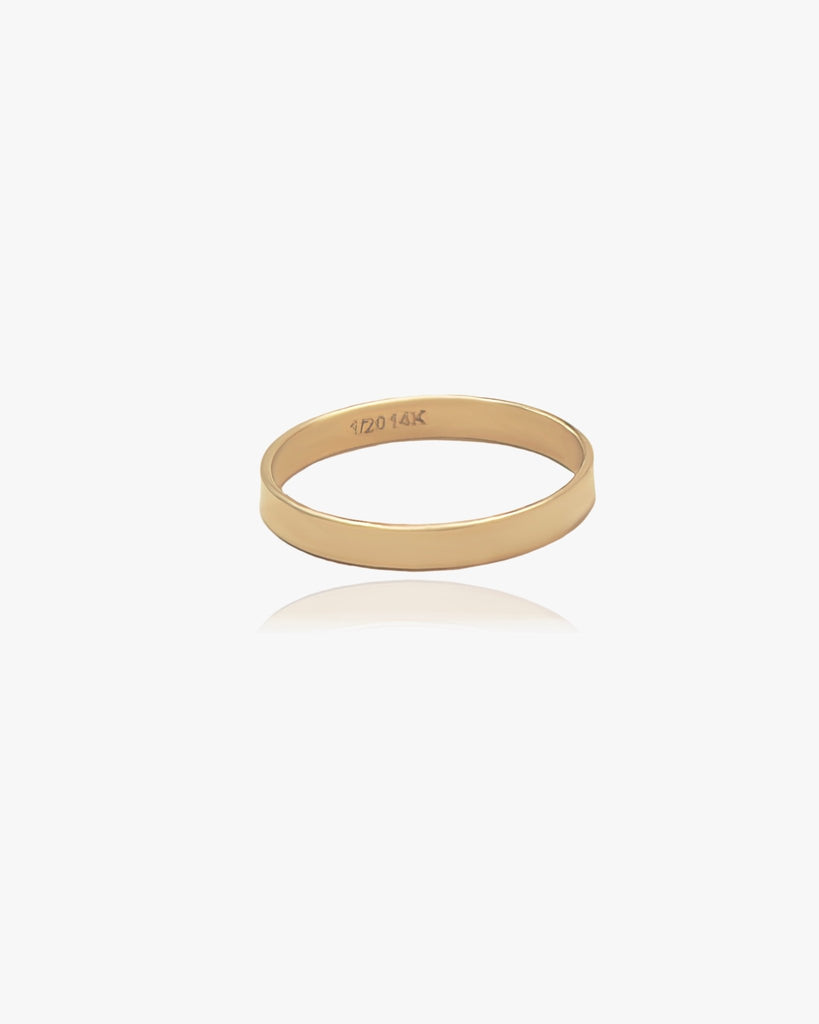 Genevieve Thin Cigar Band Ring / Gold-Filled - Midori Jewelry Co.