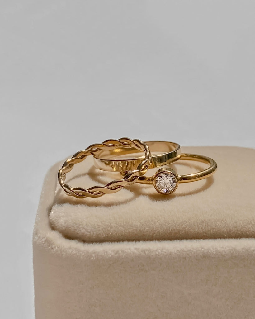 Stacking Rings Genevieve Thin Cigar Band Ring / Gold-Filled Midori Jewelry Co.
