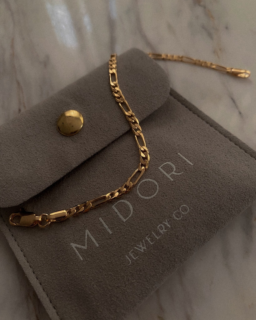 Gianna Figaro Chain Bracelet / Gold-Filled - Midori Jewelry Co.