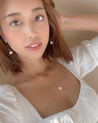 Giovanna Pearl Threader Earrings / Gold-Filled - Midori Jewelry Co.