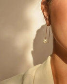 Pearl Earrings Giovanna Pearl Threader Earrings / Gold-Filled Midori Jewelry Co.