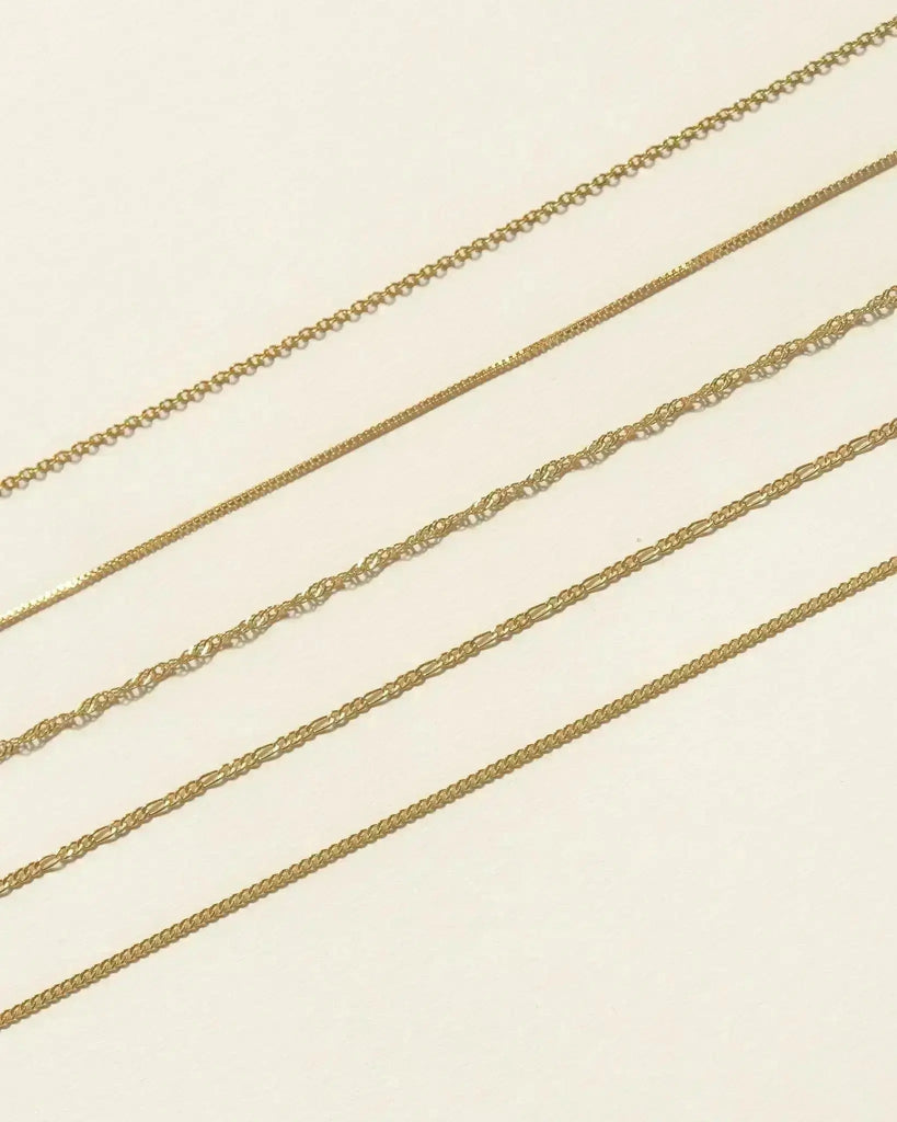 Chain Necklaces Figaro Chain / Gold-Filled Midori Jewelry Co.