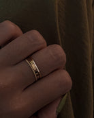 Half Pavé Band Ring / Gold-Filled - Midori Jewelry Co.