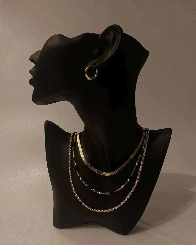 Chain Necklaces Hera Bold Herringbone Chain Necklace / Gold-Filled Midori Jewelry Co.