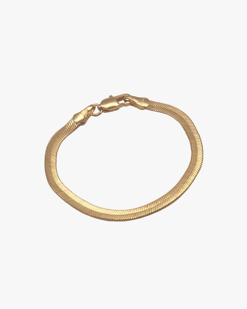 Hera Herringbone Bracelet / Gold-Filled - Midori Jewelry Co.