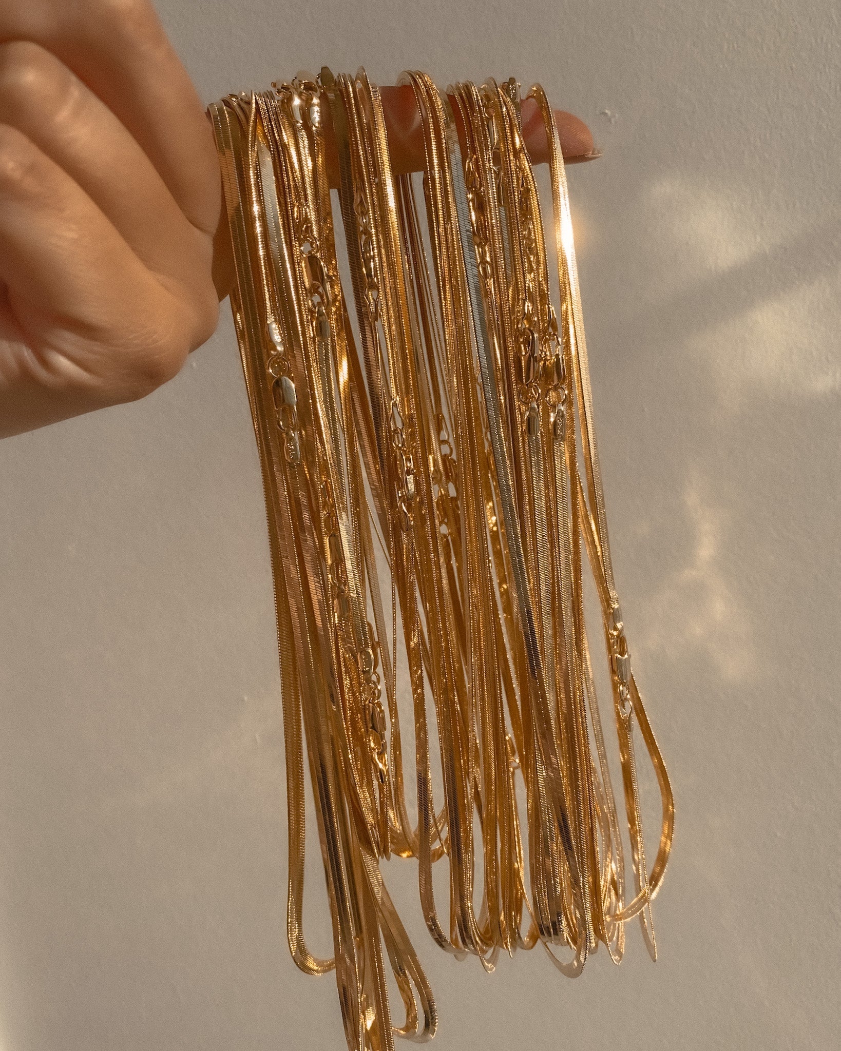 Chain Necklaces Hera Herringbone Chain Necklace / Gold-Filled Midori Jewelry Co.