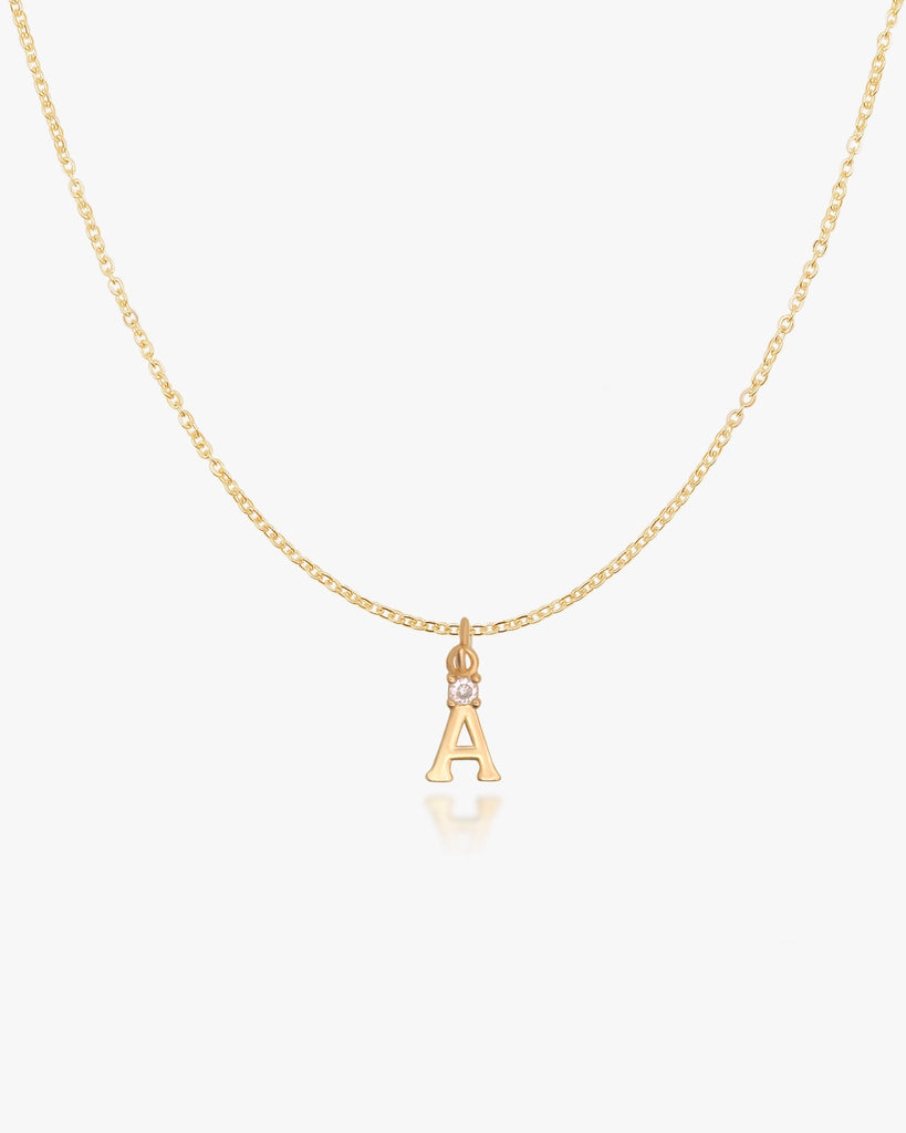 Initial Letter Necklace / Gold-Filled - Midori Jewelry Co.