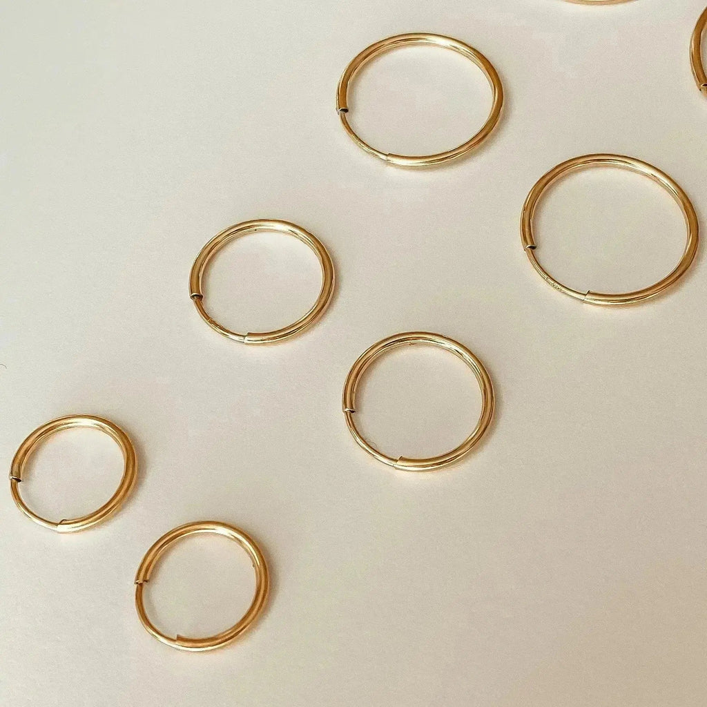 Large Infinite Hoops (16mm, Gold Filled) - Midori Jewelry Co.