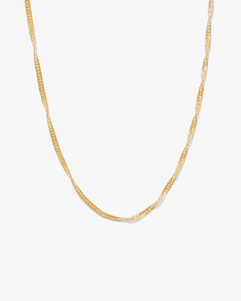 Laurelle Singapore Rope Chain Necklace / Gold-Filled - Midori Jewelry Co.