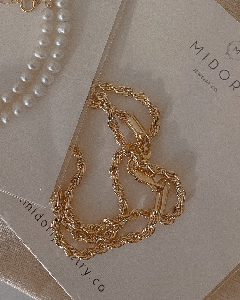Chain Necklaces Lola Rope Chain Necklace / Gold-Filled Midori Jewelry Co.