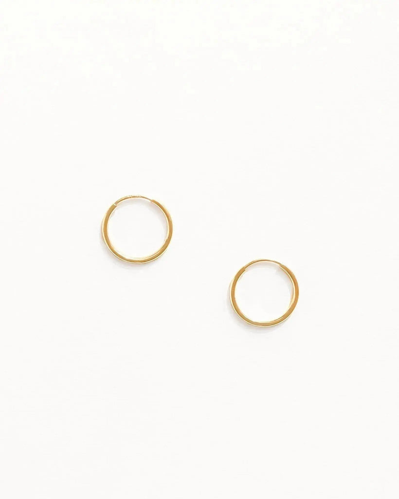 Medium Infinite Hoops (14mm, Gold Filled) - Midori Jewelry Co.