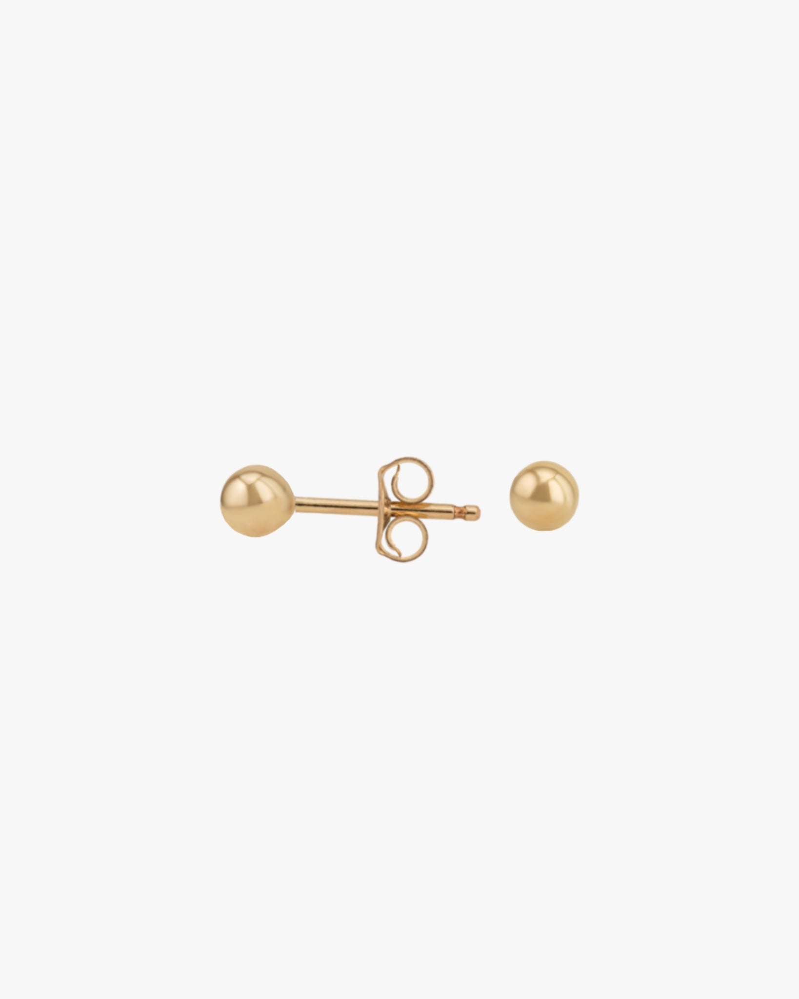 Mini Ball Stud Earrings (Single) / Gold-Filled - Midori Jewelry Co.