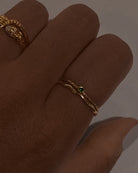 Mini Emerald Solitaire Ring / Gold-Filled - Midori Jewelry Co.