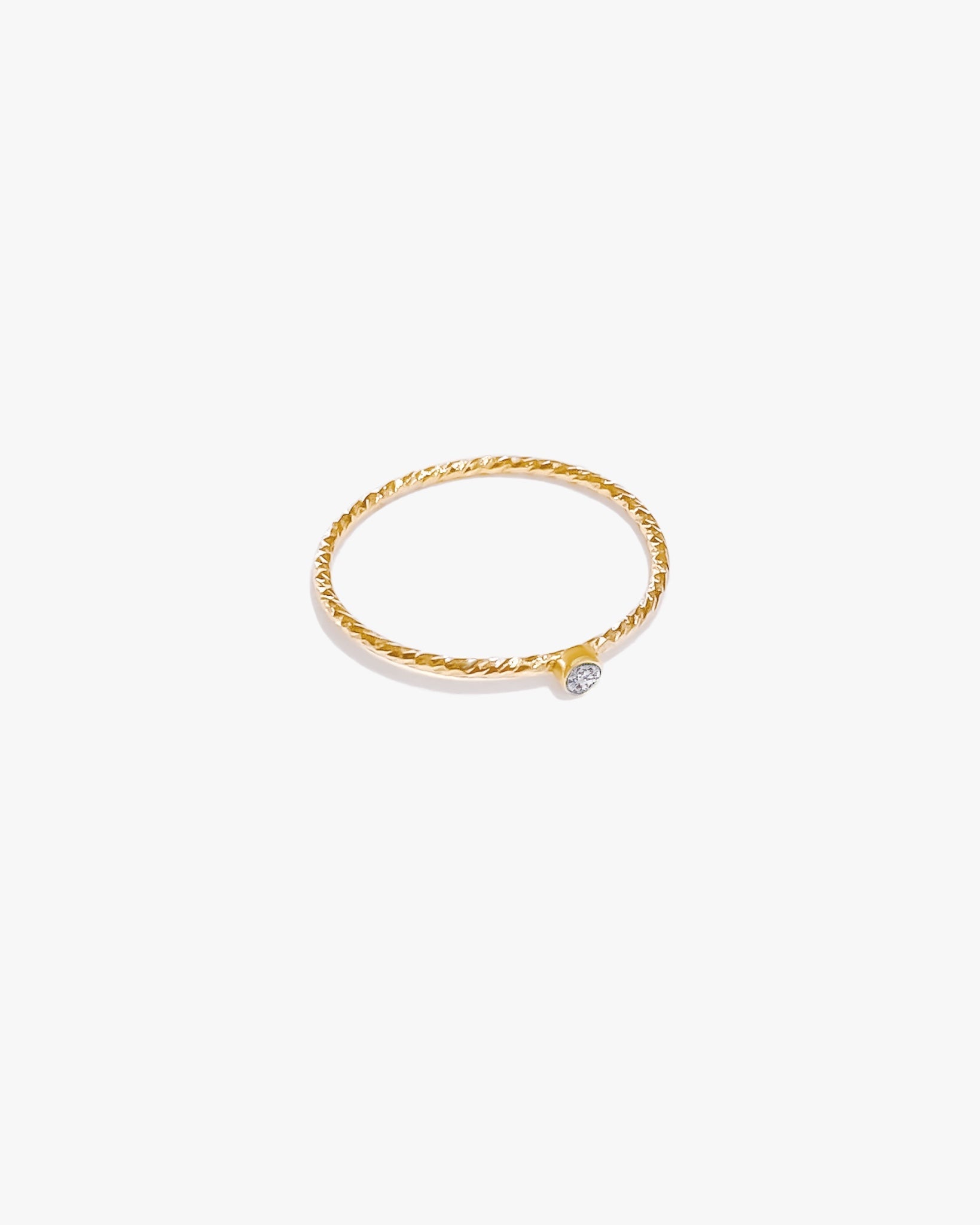 Mini Gemstone Solitaire Ring / Gold-Filled - Midori Jewelry Co.