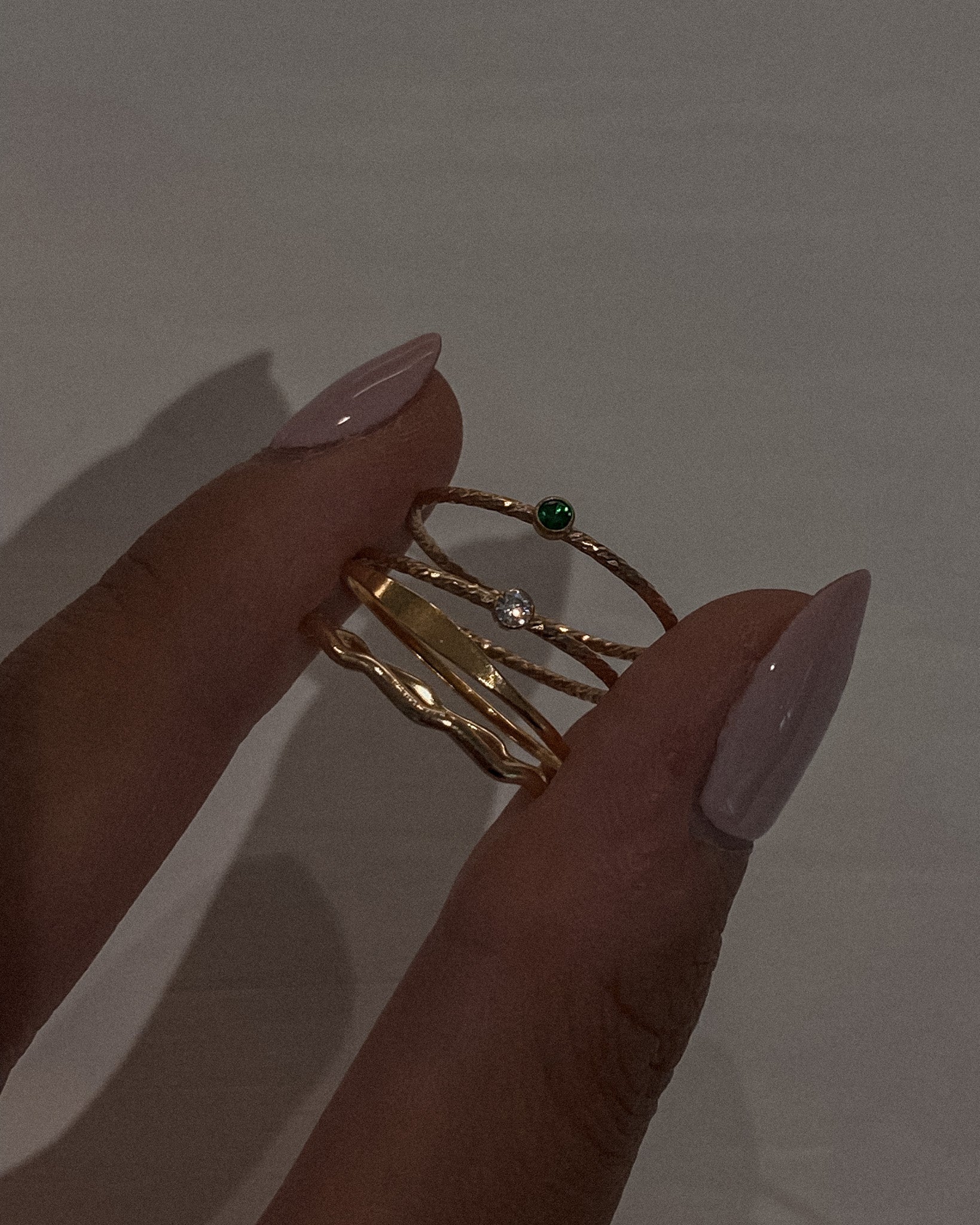 Mini Gemstone Solitaire Ring / Gold-Filled - Midori Jewelry Co.