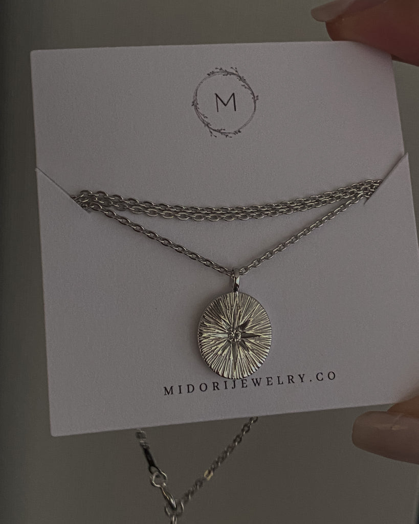North Star Pendant Necklace / Sterling Silver - Midori Jewelry Co.