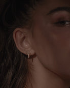 Hoop Earrings Oval Pearl Pavé Hoops / Gold Vermeil Midori Jewelry Co.