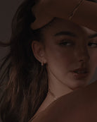 Hoop Earrings Oval Pearl Pavé Hoops / Gold Vermeil Midori Jewelry Co.