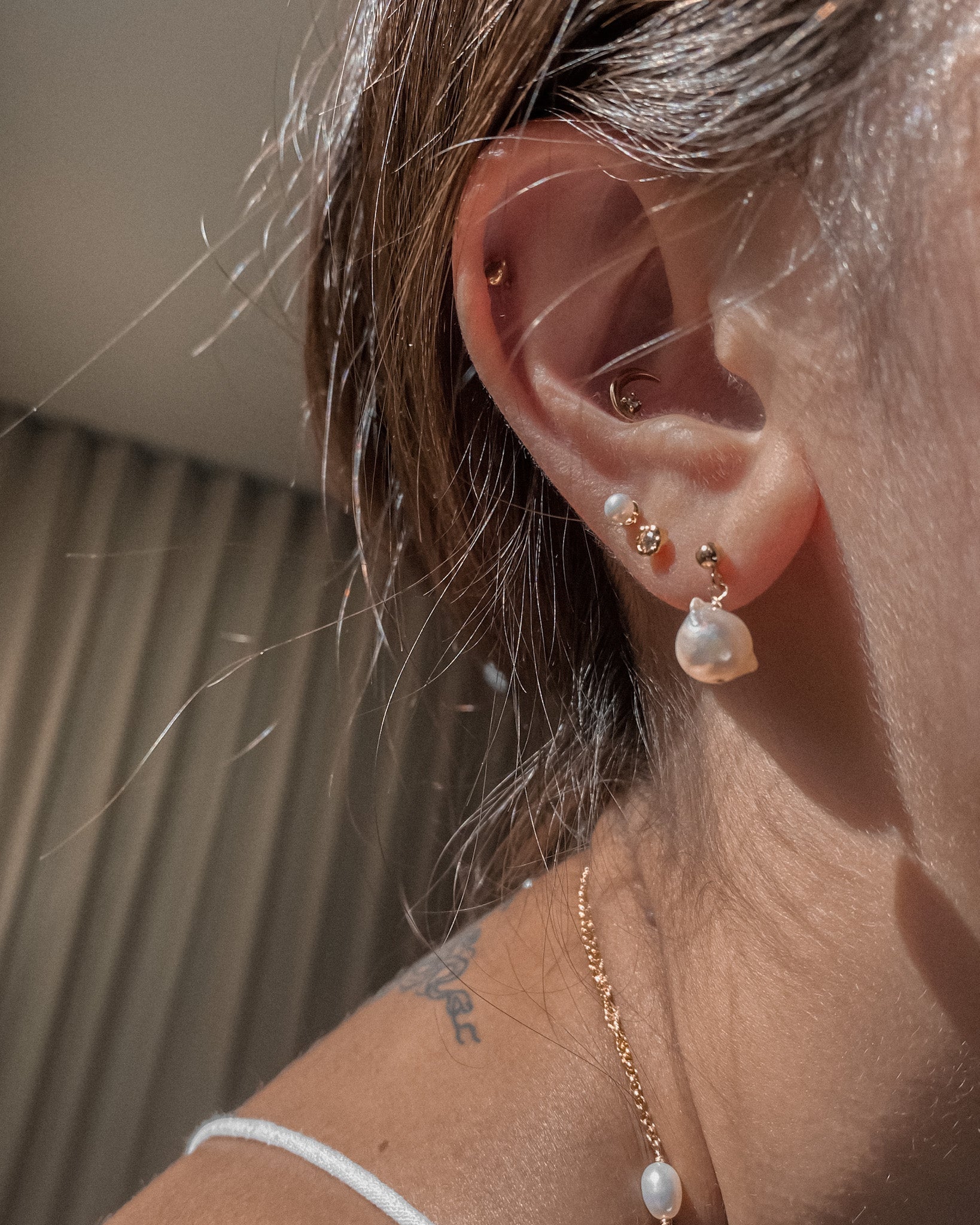 Petit Pearl Studs / Gold-Filled - Midori Jewelry Co.