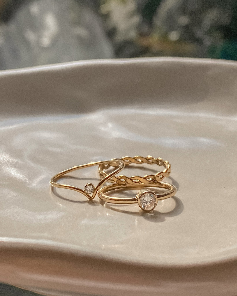 Stacking Rings Rei Wishbone Ring / Gold-Filled Midori Jewelry Co.