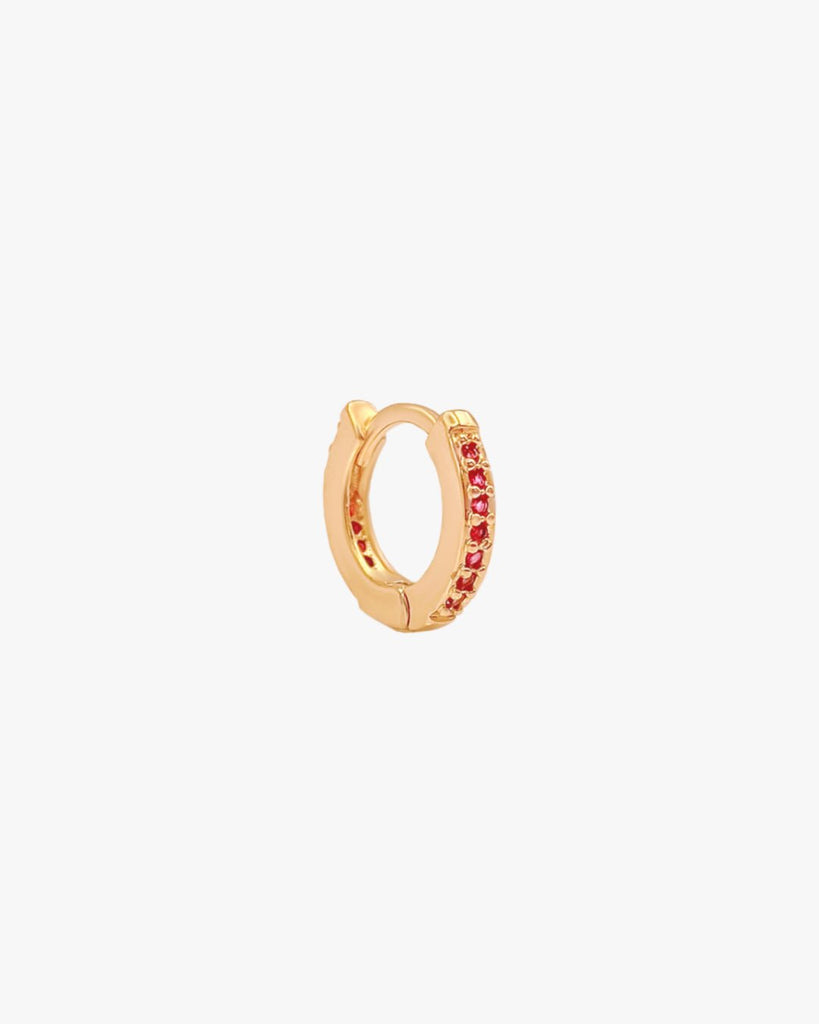 Ruby Pavé Hoop / Gold-Filled - Midori Jewelry Co.