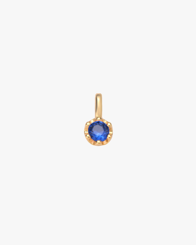 Sapphire Solitaire Pendant / Gold-Filled - Midori Jewelry Co.