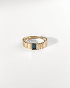 Statement Rings Saturn Ribbed Ring / 9K Solid Gold Midori Jewelry Co.