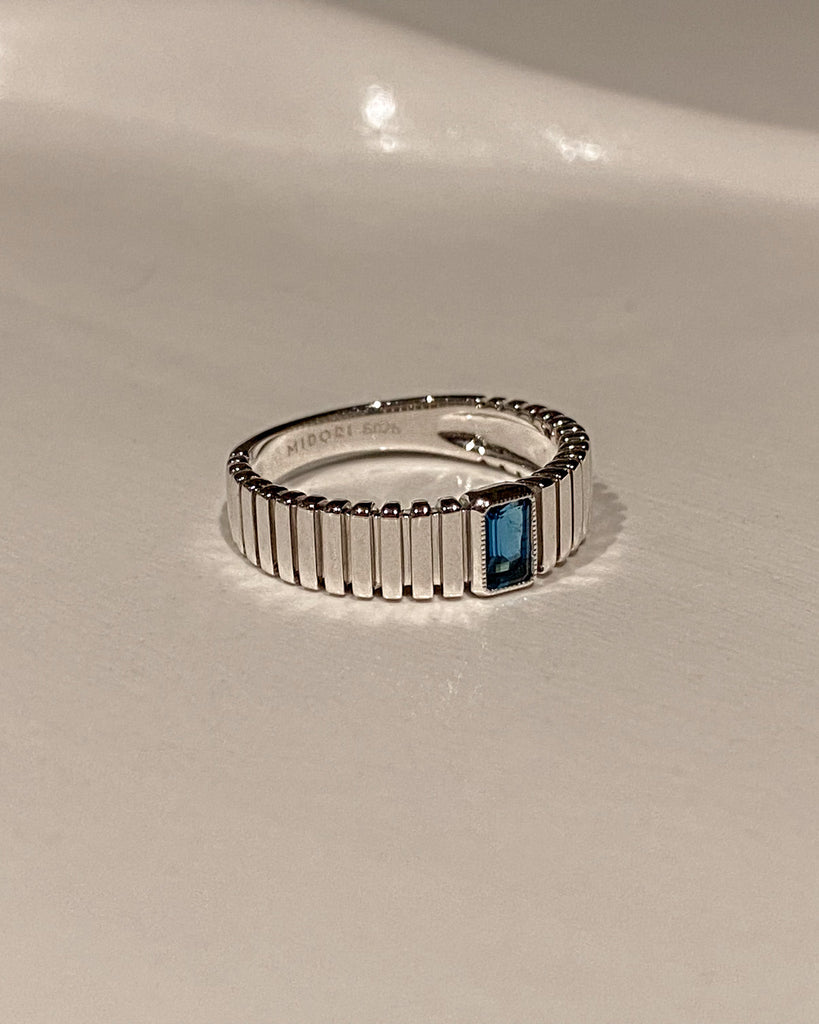 Saturn Ribbed Ring / Sterling Silver - Midori Jewelry Co.