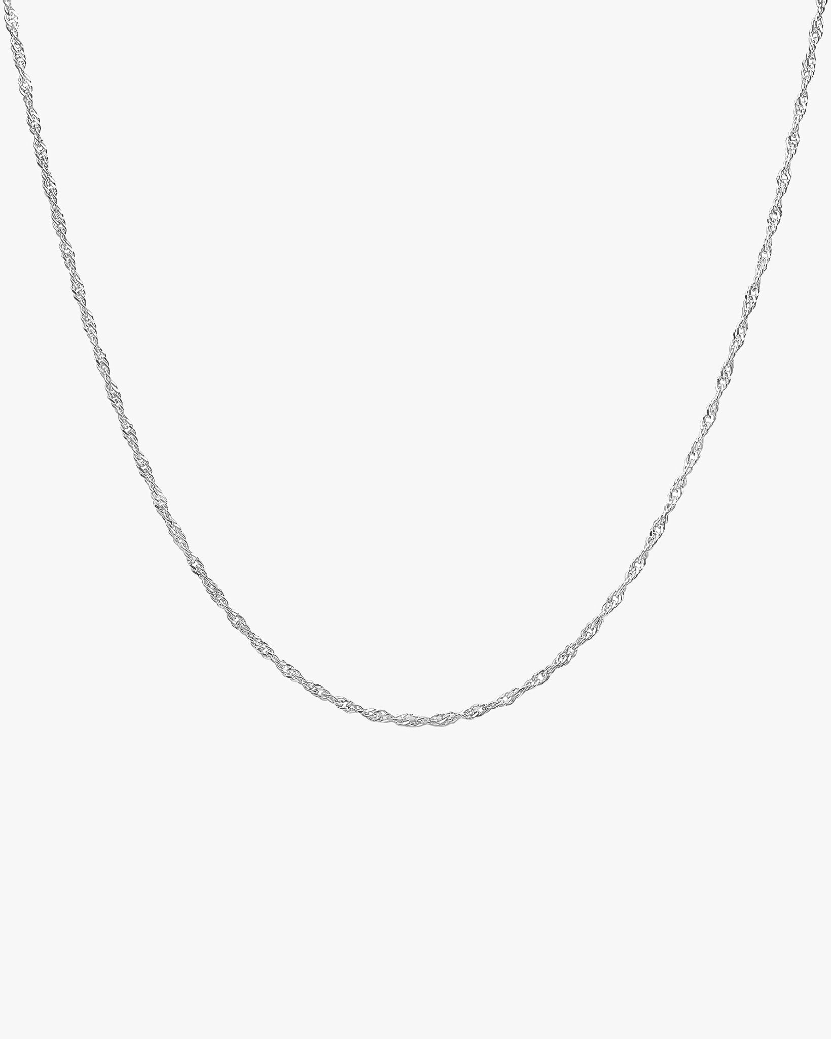 Singapore Rope Chain Necklace / Sterling Silver - Midori Jewelry Co.
