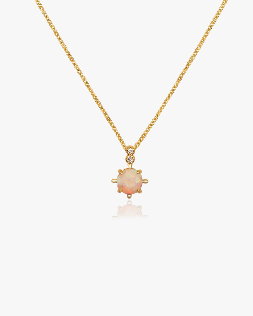 Siria Opal Pendant Necklace / Gold-Filled - Midori Jewelry Co.