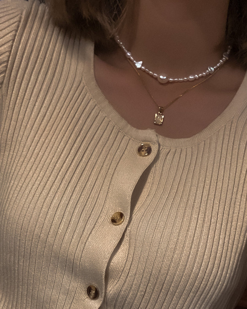 Choker Necklaces Sloane Organic Pearl Choker / Gold-Filled Midori Jewelry Co.