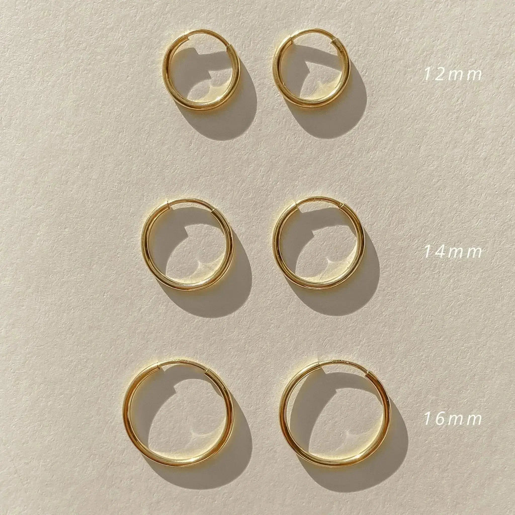 Small Infinite Hoops (12mm, Gold Filled) - Midori Jewelry Co.