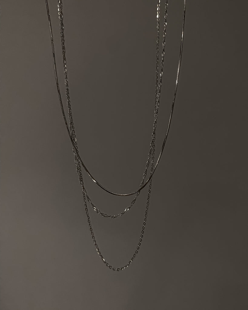 Snake Chain Necklace / Sterling Silver - Midori Jewelry Co.
