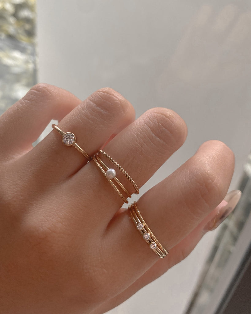 Stacking Rings Sparkle Stacker Ring / Gold-Filled Midori Jewelry Co.