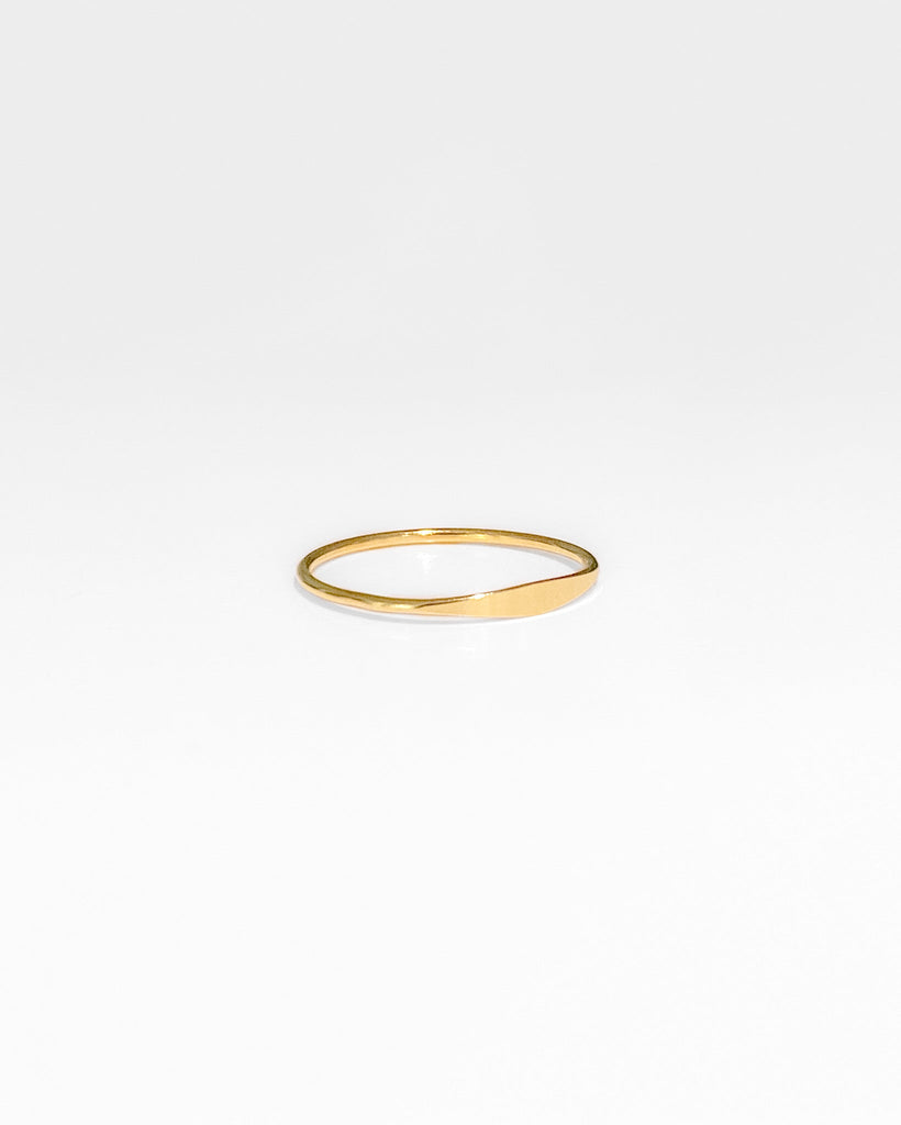 Tiny Signet Stacking Ring / Gold-Filled - Midori Jewelry Co.