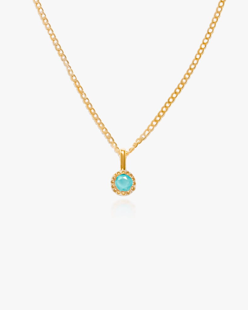 Turquoise Solitaire Necklace / Gold-Filled - Midori Jewelry Co.