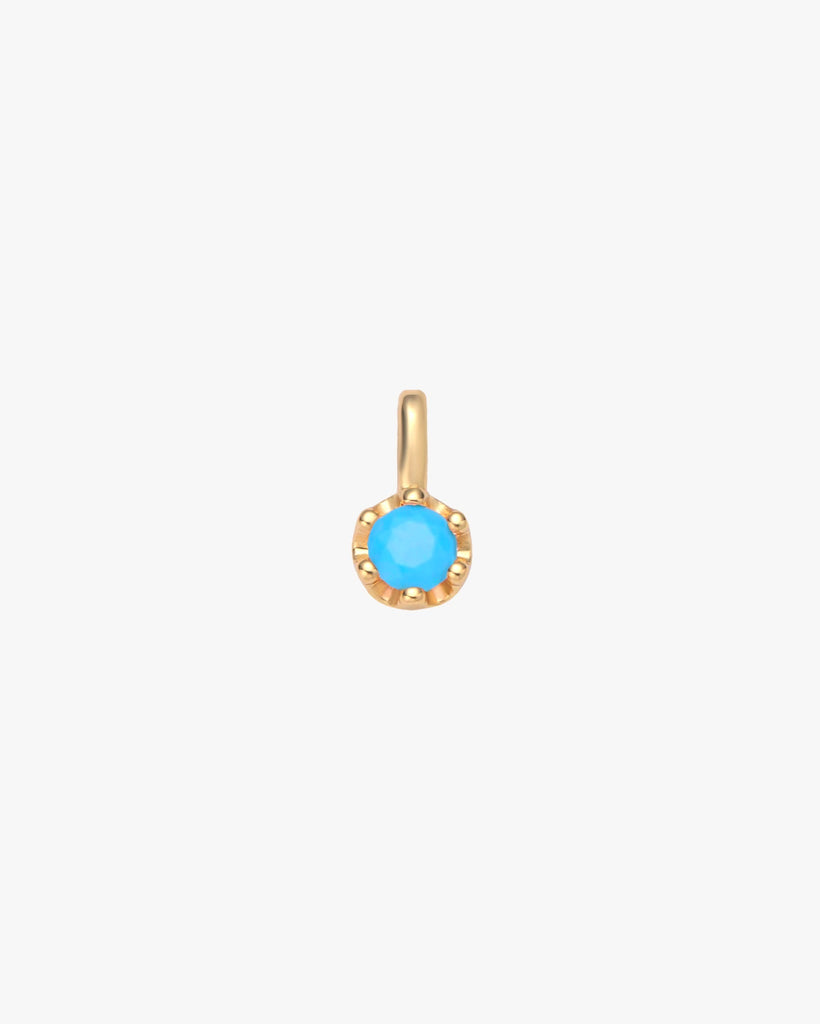 Turquoise Solitaire Pendant / Gold-Filled - Midori Jewelry Co.