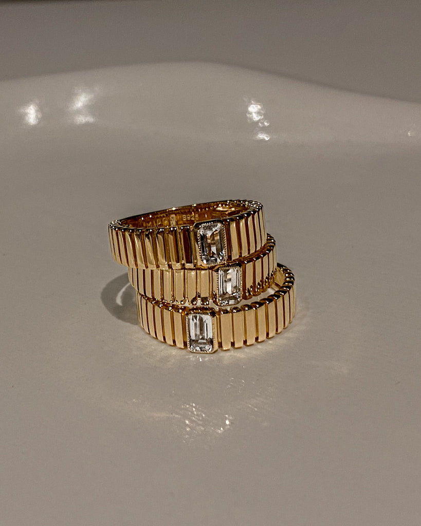 Venus Ribbed Ring / Gold Vermeil - Midori Jewelry Co.