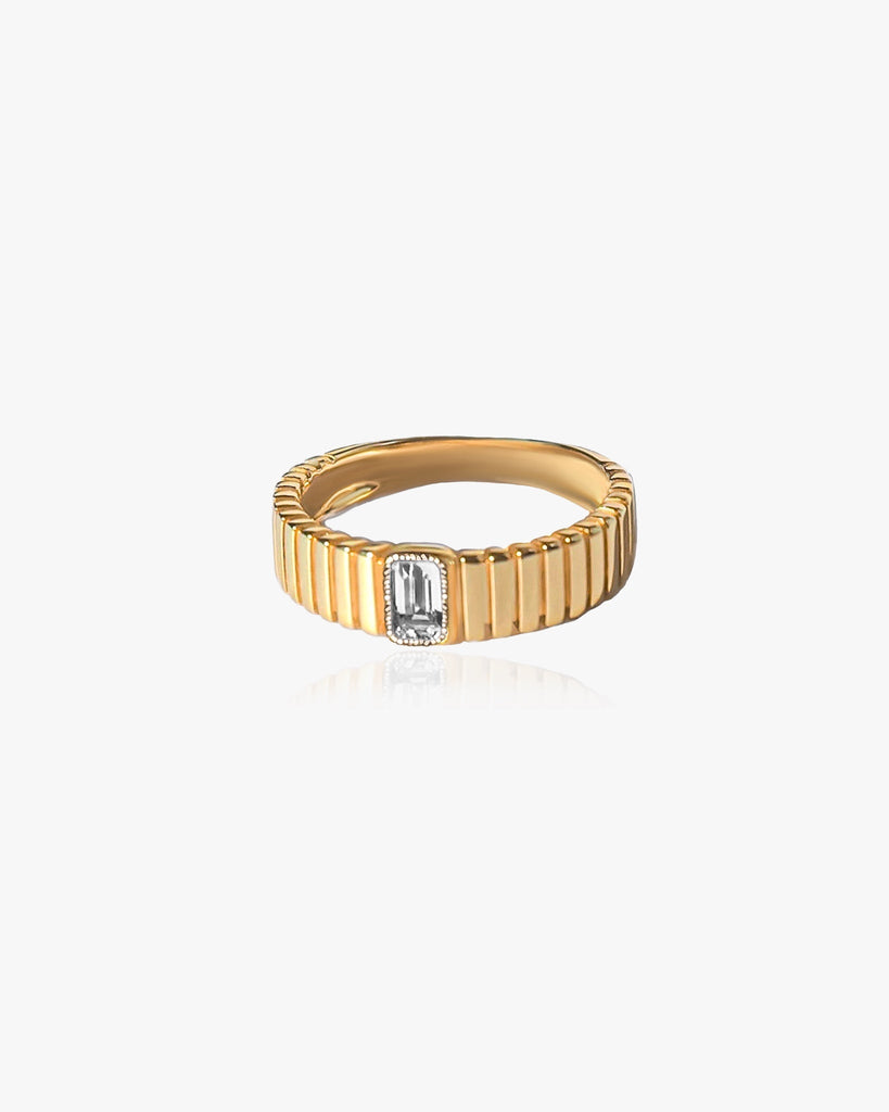 Venus Ribbed Ring / Gold Vermeil - Midori Jewelry Co.